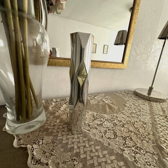 Nambe studio 1996 #6125 Large 10.5" Alloy Taper Candlestick Holder - Picture 1 of 9